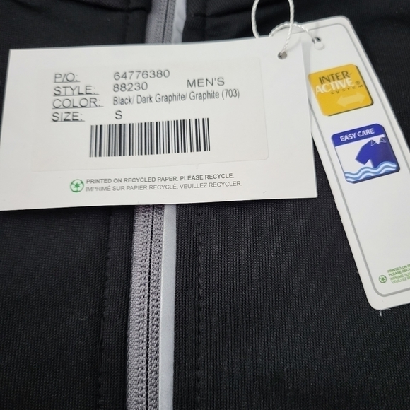 North End Black Grey Fleece Jacket Men’s Size S - Picture 6 of 8